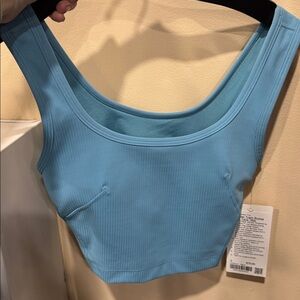 lululemon athletica Wunder Train Scoop Neck Tank - Teal Blue